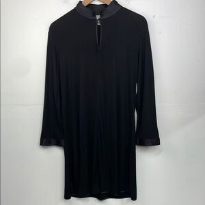 Natori Black dress long sleeve size Large